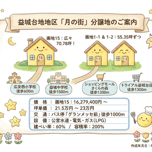 【分譲地】益城台地中区「月の街」残り１区画！！